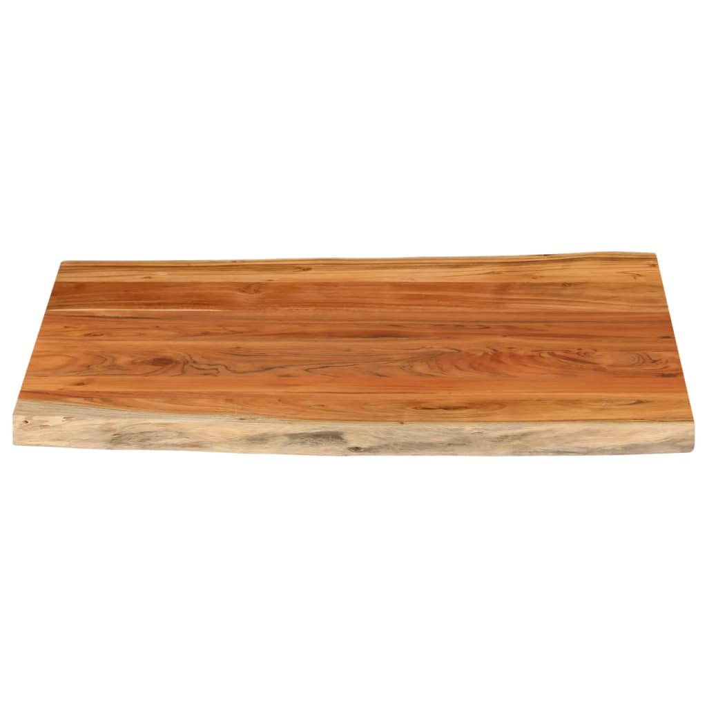 Bordplate 90x80x3,8 cm rektangulær heltre akasie naturlig kant