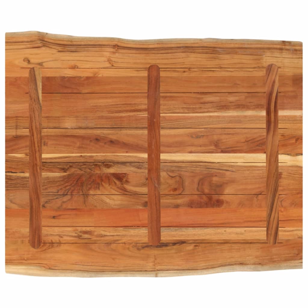 Bordplate 90x80x3,8 cm rektangulær heltre akasie naturlig kant