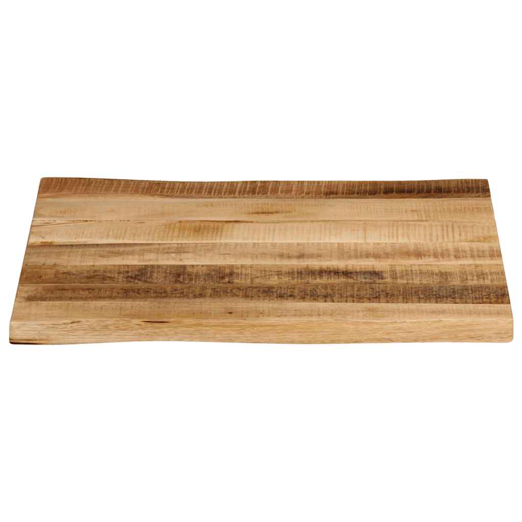 Bordplate naturlig kant 40x40x2,5 cm grovt heltre mangotre