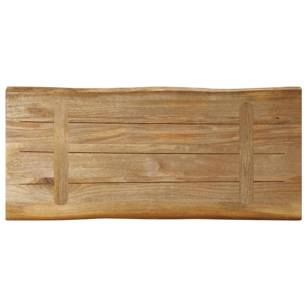 Bordplate naturlig kant 80x40x2,5 cm grovt heltre mangotre vidaXL