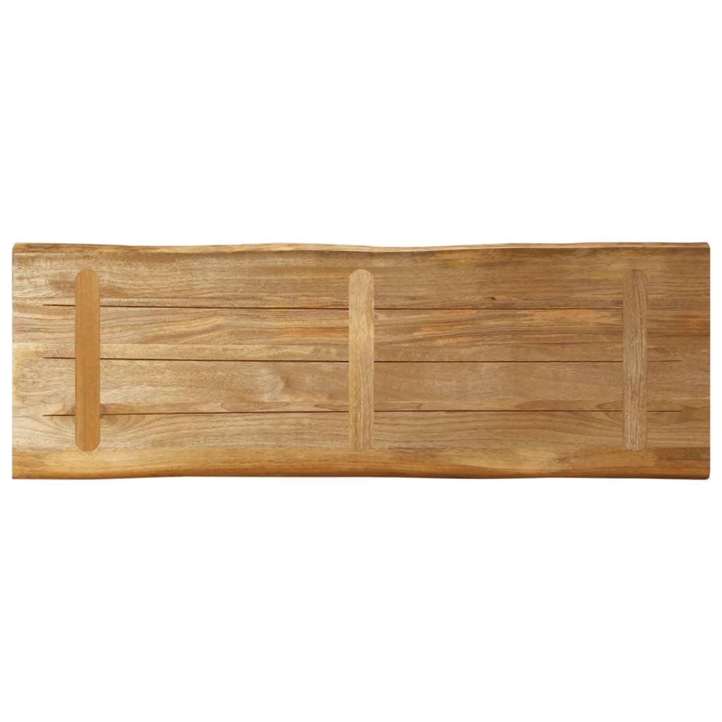 Bordplate naturlig kant 110x40x2,5 cm grovt heltre mangotre