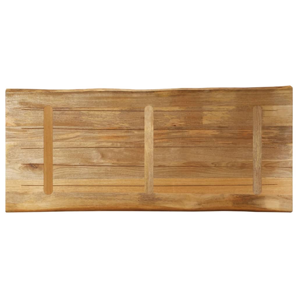 Bordplate naturlig kant 140x60x2,5 cm grovt heltre mangotre