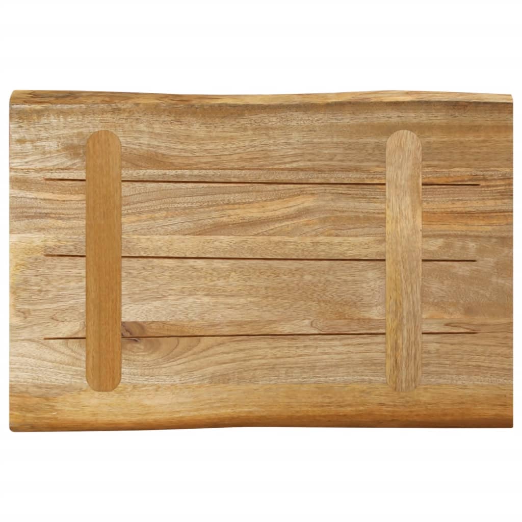 Bordplate naturlig kant 50x40x3,8 cm grovt heltre mangotre