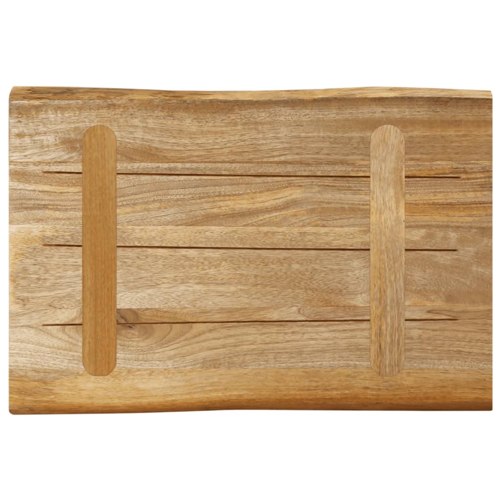 Bordplate naturlig kant 60x40x3,8 cm grovt heltre mangotre