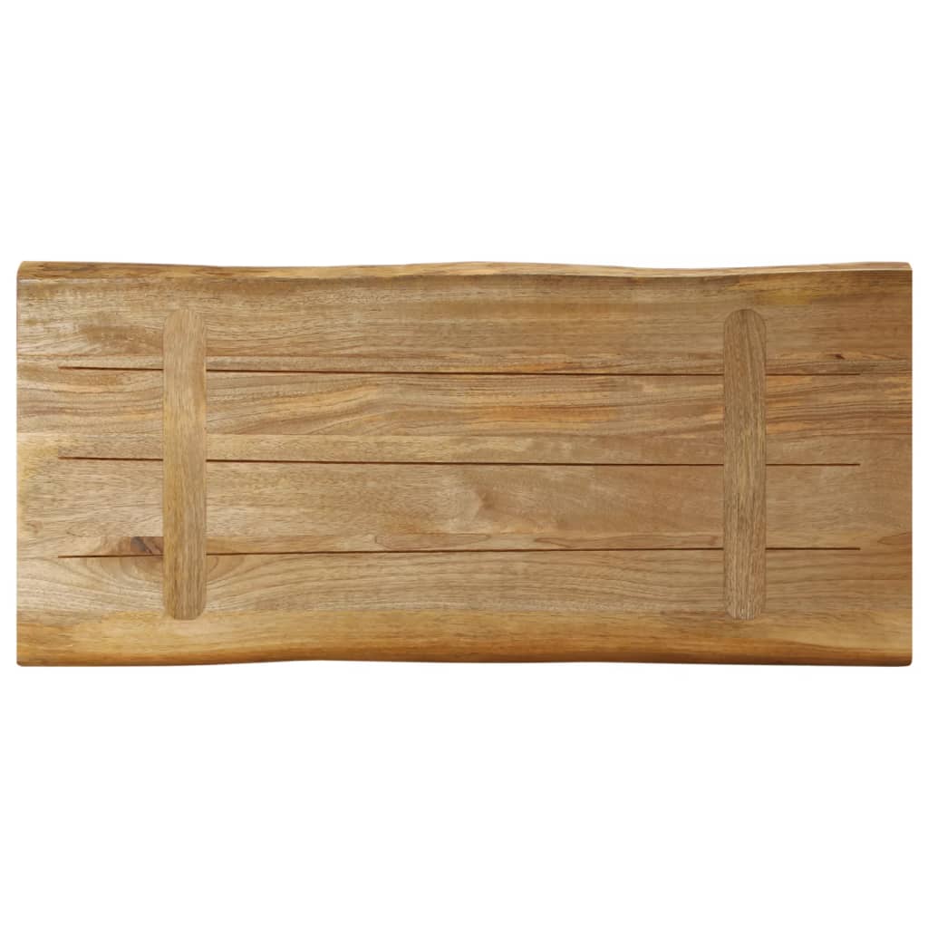 Bordplate naturlig kant 80x40x3,8 cm grovt heltre mangotre