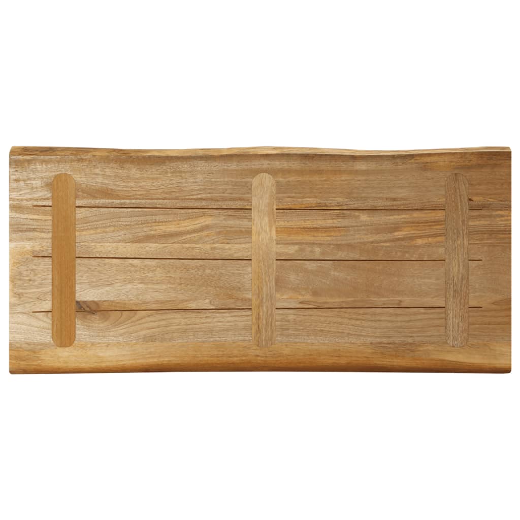 Bordplate naturlig kant 100x40x3,8 cm grovt heltre mangotre