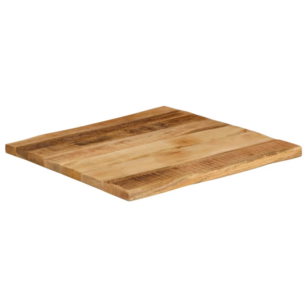 Bordplate naturlig kant 60x60x3,8 cm grovt heltre mangotre