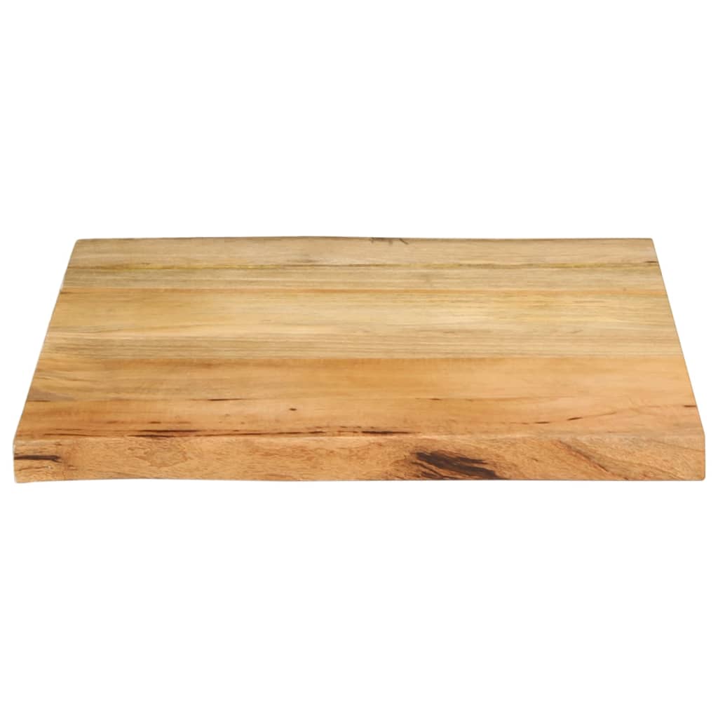 Bordplate 40x40x2,5 cm naturlig kant heltre mango