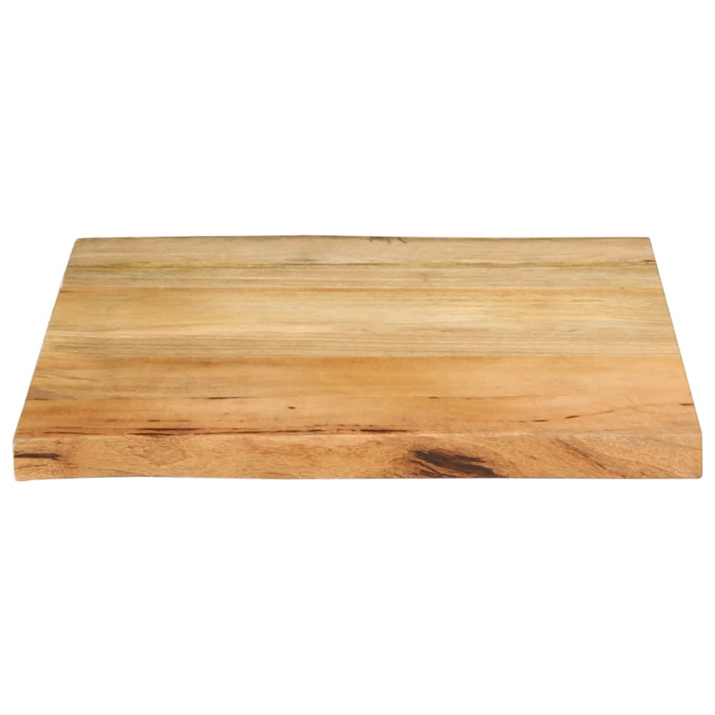 Bordplate 80x80x2,5 cm naturlig kant heltre mango