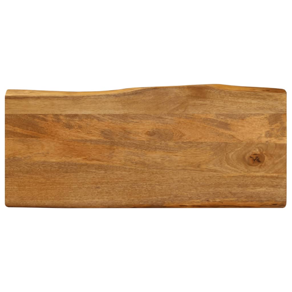 Bordplate 80x40x2,5 cm naturlig kant heltre mango