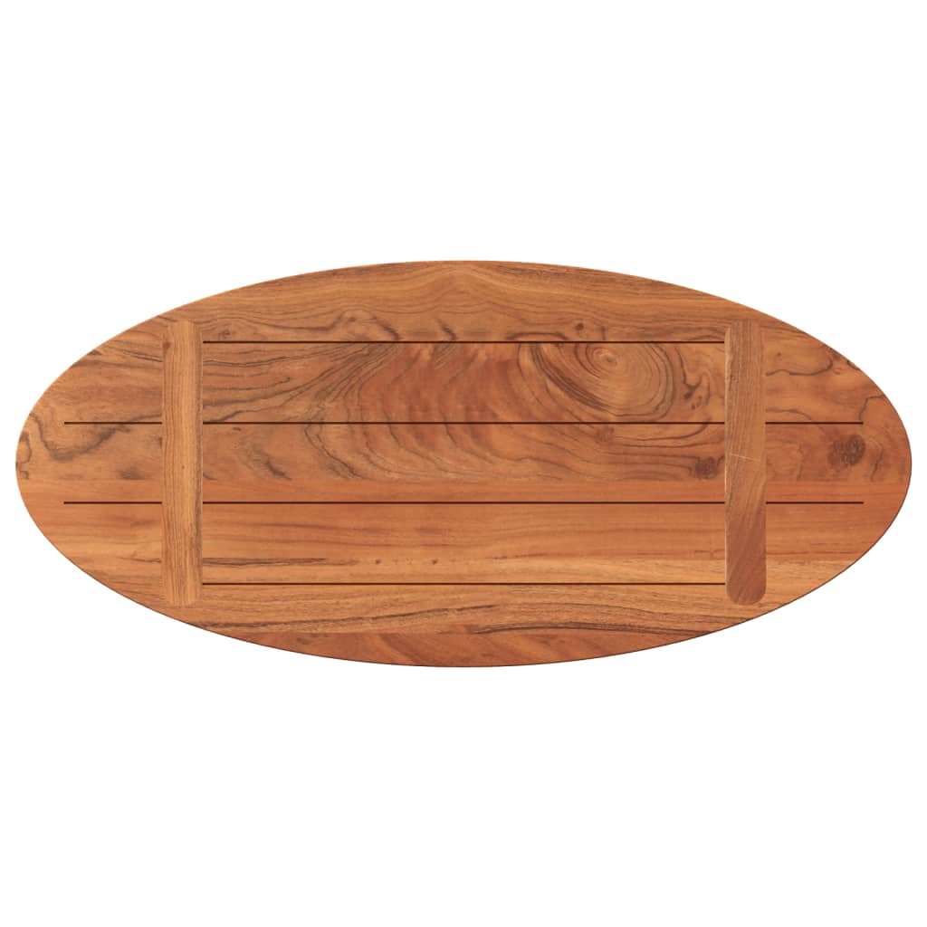 Bordplate 80x40x2,5 cm oval heltre akasie
