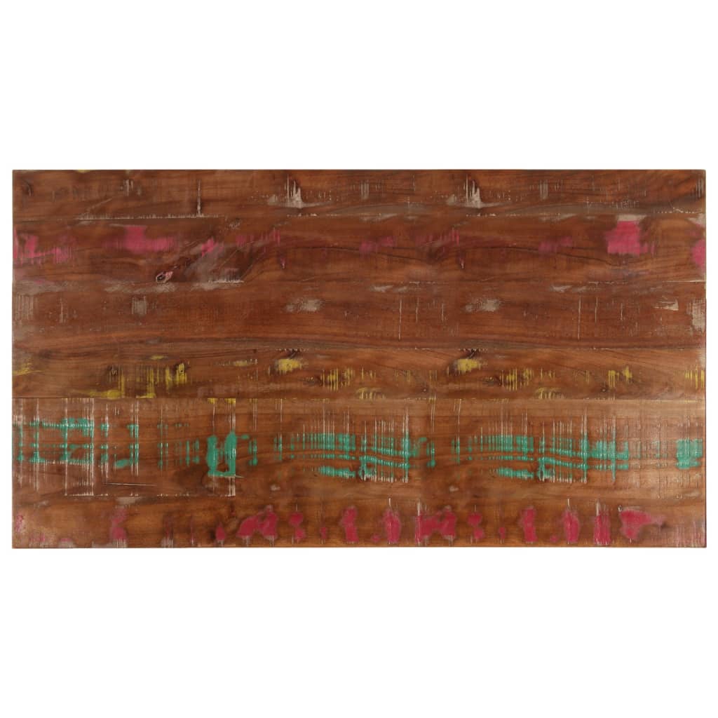 Bordplate 100x70x2,5 cm rektangulær gjenvunnet heltre vidaXL