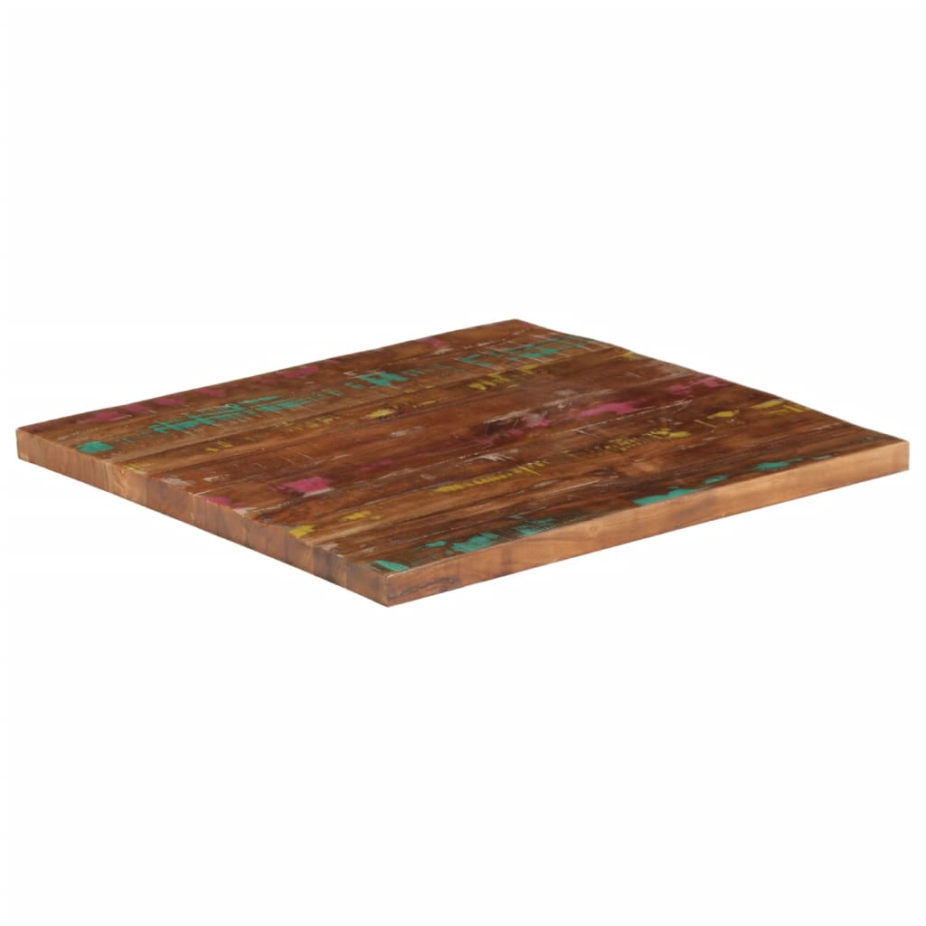 Bordplate 80x80x1,5 cm firkantet gjenvunnet heltre vidaXL