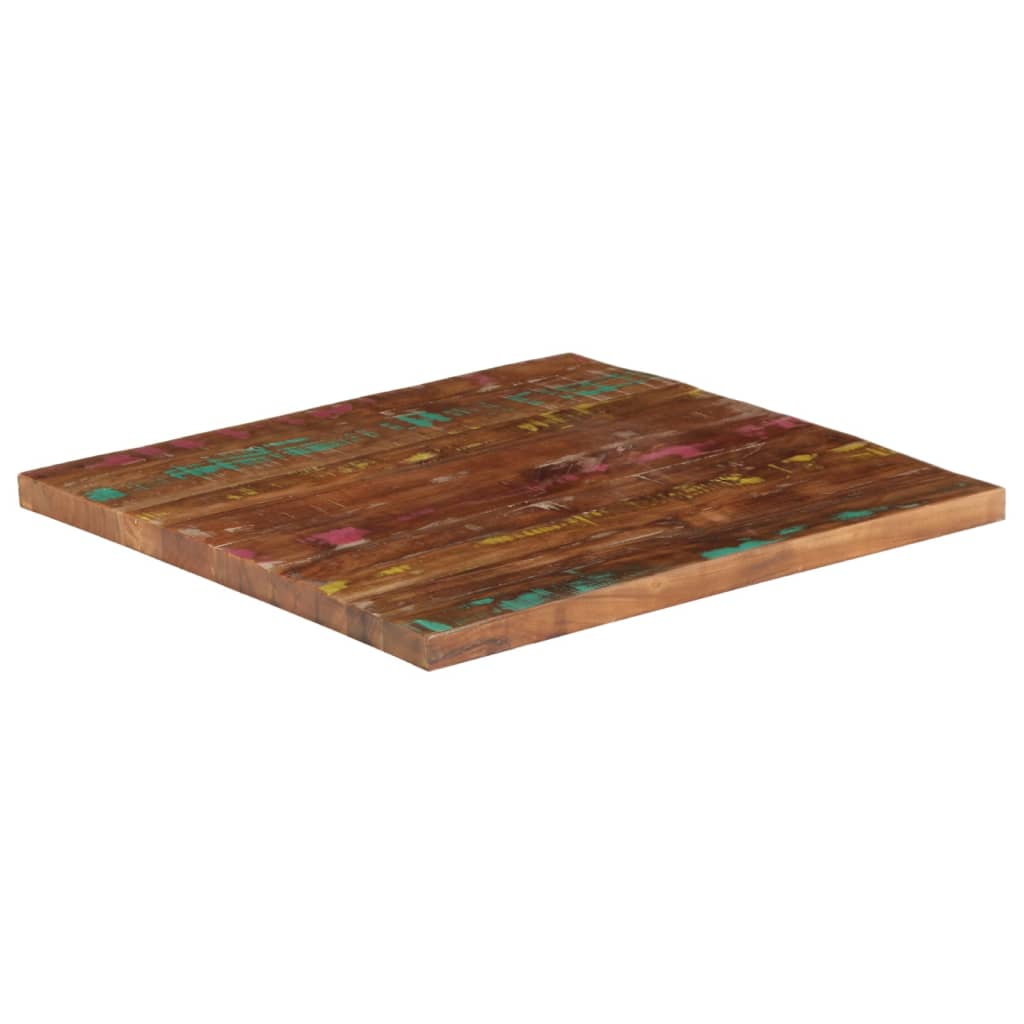 Bordplate 80x80x2,5 cm firkantet gjenvunnet heltre vidaXL