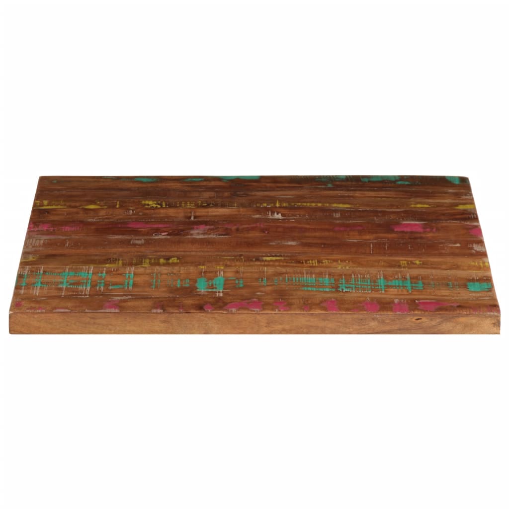 Bordplate 80x80x2,5 cm firkantet gjenvunnet heltre vidaXL