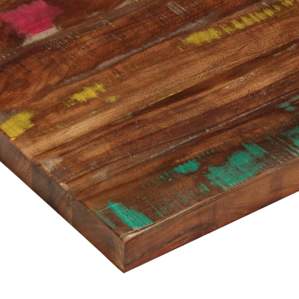 Bordplate 80x80x2,5 cm firkantet gjenvunnet heltre vidaXL