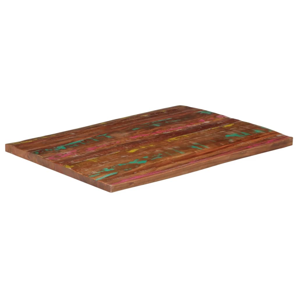 Bordplate 100x80x2,5 cm rektangulær gjenvunnet heltre