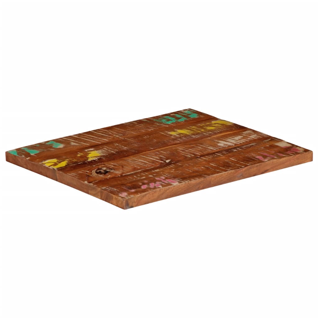 Bordplate 60x50x3,8 cm rektangulær gjenvunnet heltre