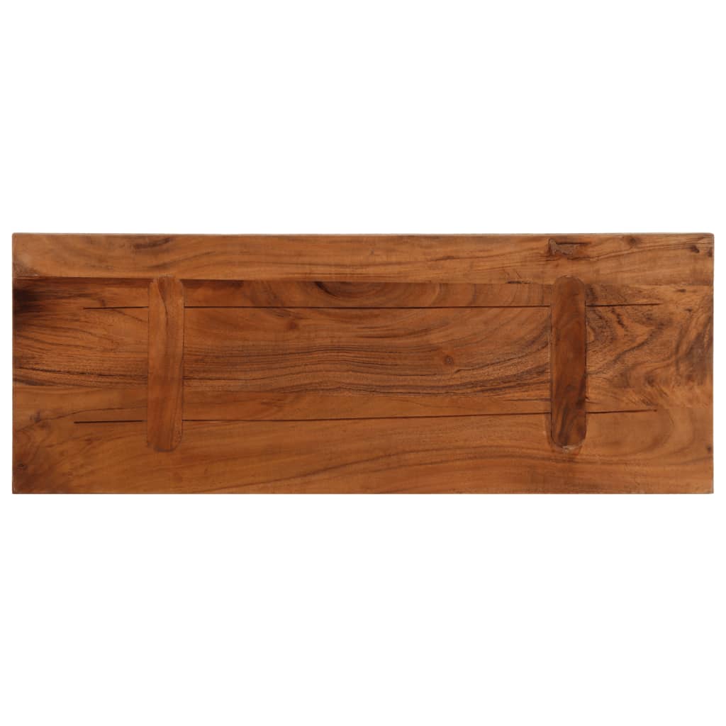 Bordplate 80x20x3,8 cm rektangulær gjenvunnet heltre