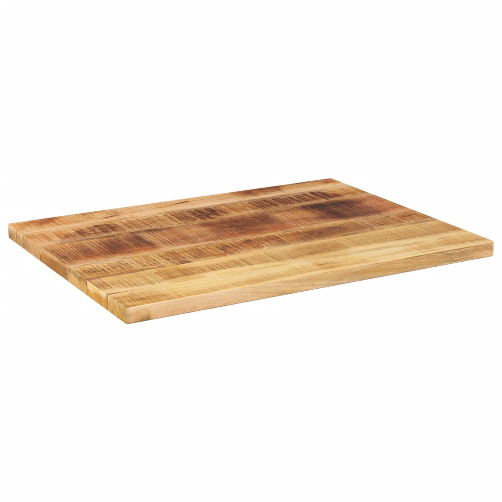 Bordplate 80x50x2,5 cm rektangulær grovt heltre mango