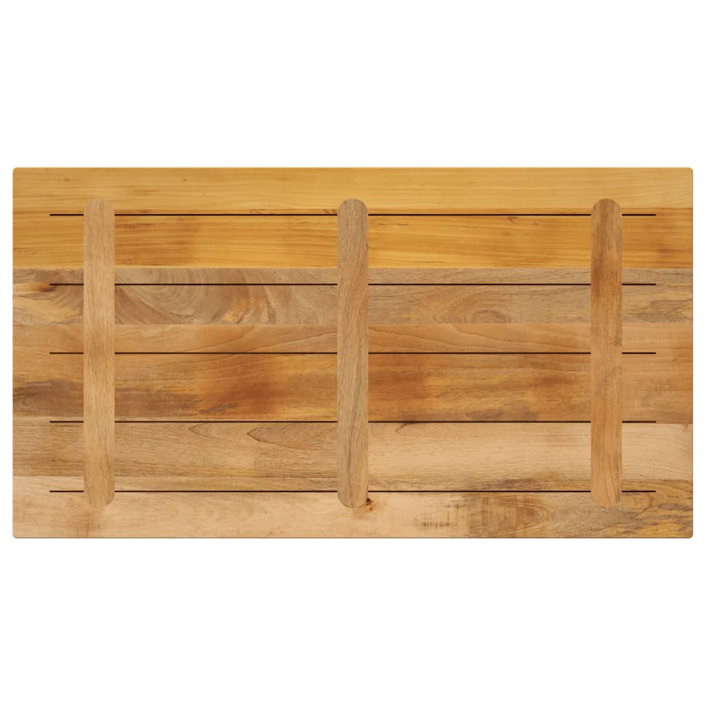 Bordplate 120x50x2,5 cm rektangulær grovt heltre mango vidaXL