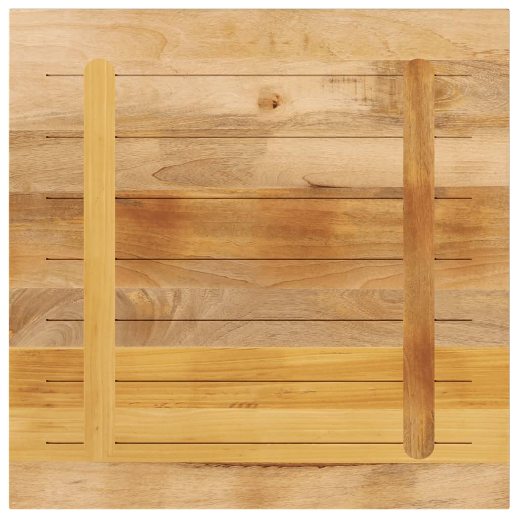Bordplate 80x80x2,5 cm firkantet grovt heltre mango vidaXL