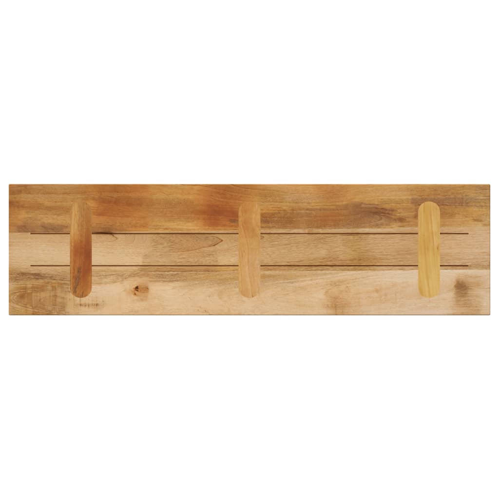Bordplate 100x20x3,8 cm rektangulær grovt heltre mango vidaXL