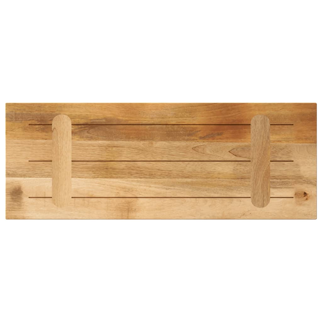 Bordplate 70x40x3,8 cm rektangulær grovt heltre mango