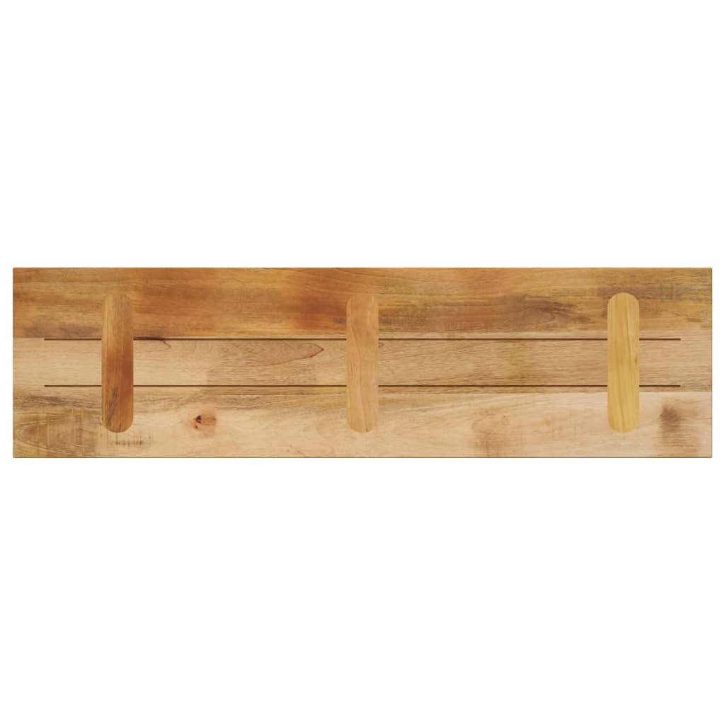 Bordplate 110x40x3,8 cm rektangulær grovt heltre mango vidaXL