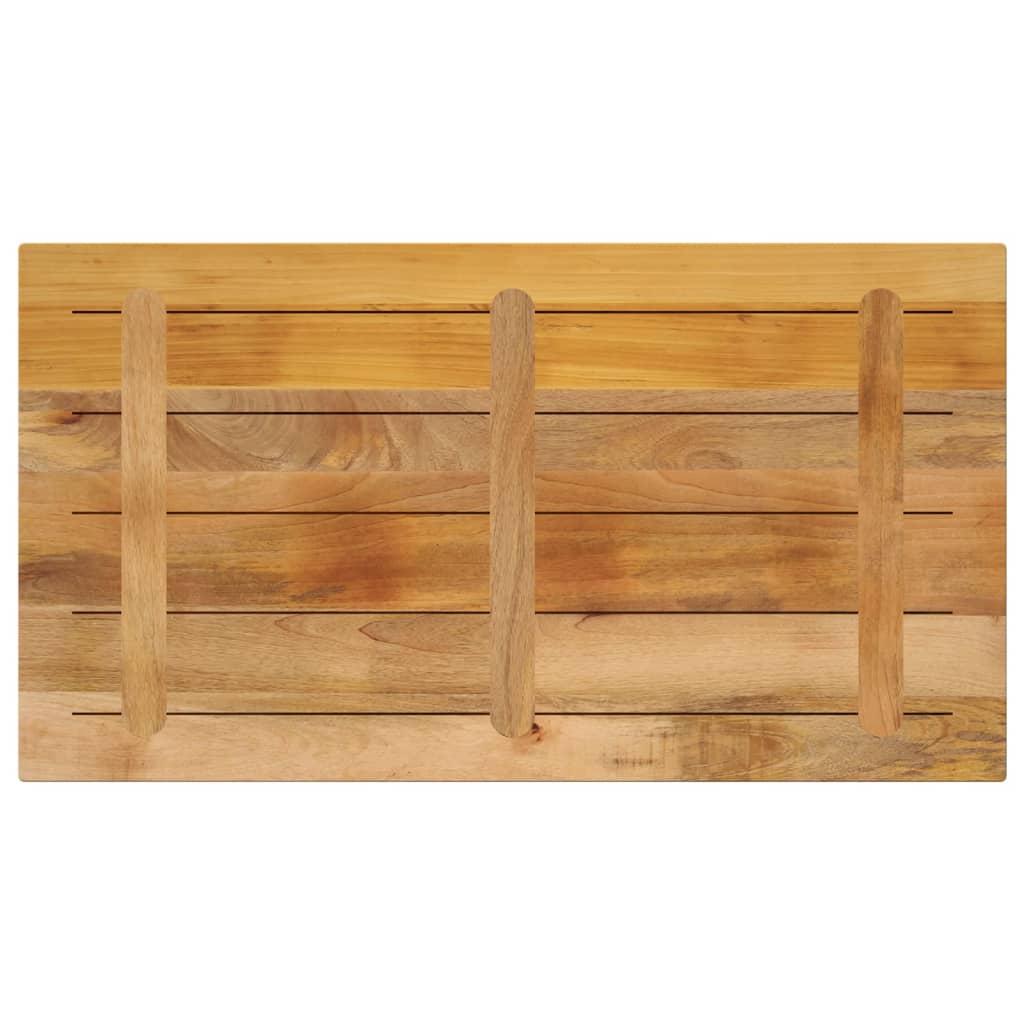 Bordplate 110x50x3,8 cm rektangulær grovt heltre mango vidaXL