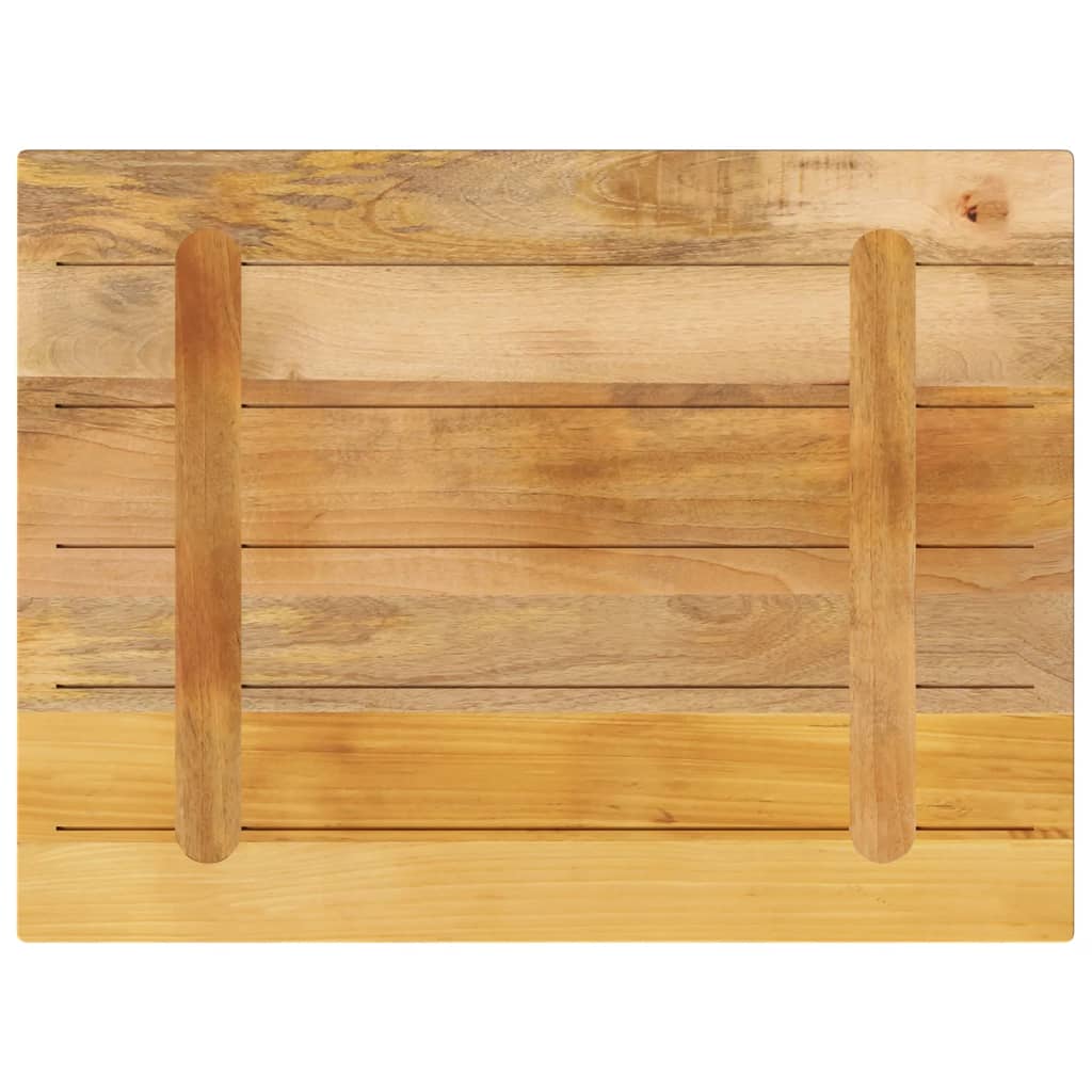 Bordplate 90x60x3,8 cm rektangulær grovt heltre mango vidaXL