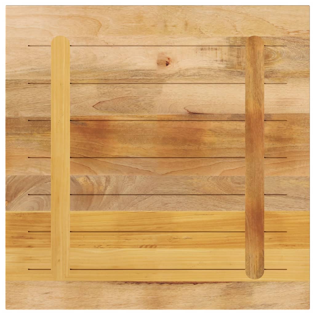Bordplate 80x80x3,8 cm firkantet grovt heltre mango vidaXL