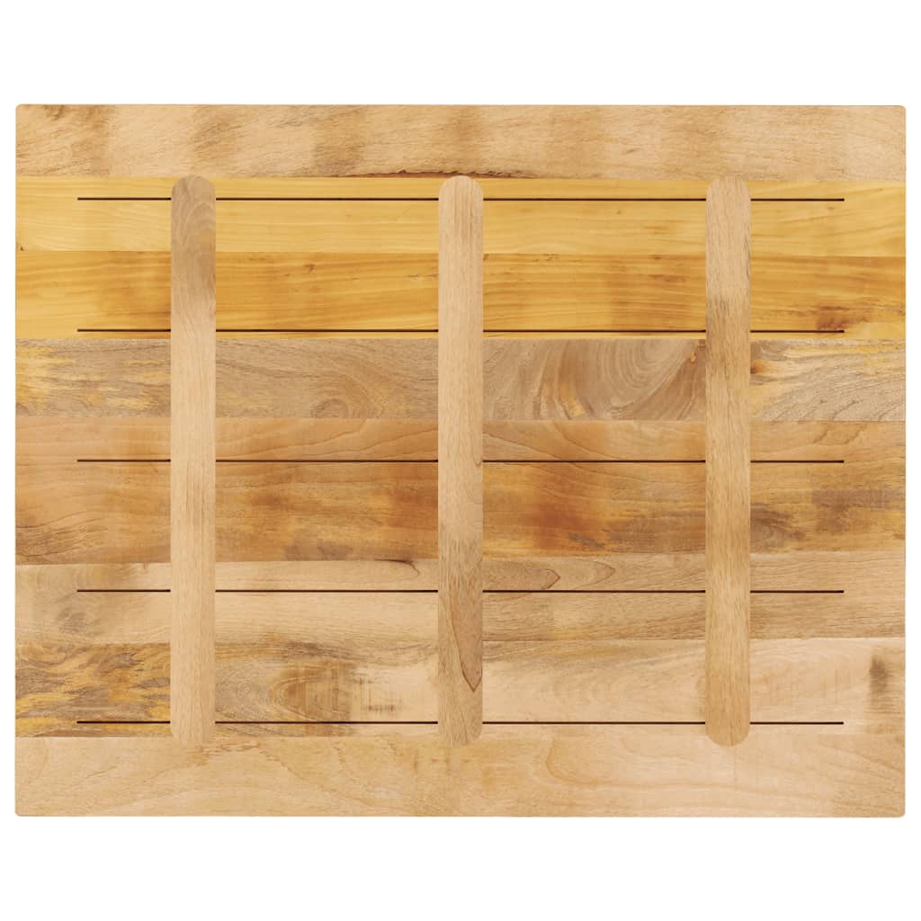 Bordplate 90x80x3,8 cm rektangulær grovt heltre mango vidaXL