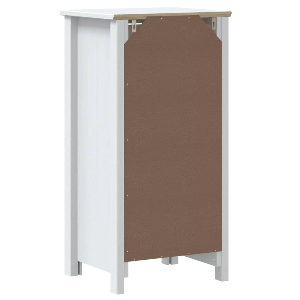 Baderomsskap BERG hvit 40x34x80 cm heltre furu vidaXL