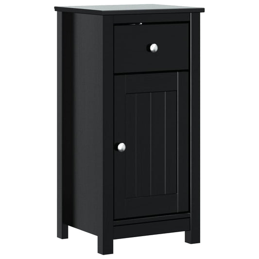 Baderomsskap BERG svart 40x34x80 cm heltre furu vidaXL