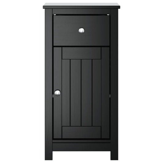 Baderomsskap BERG svart 40x34x80 cm heltre furu vidaXL