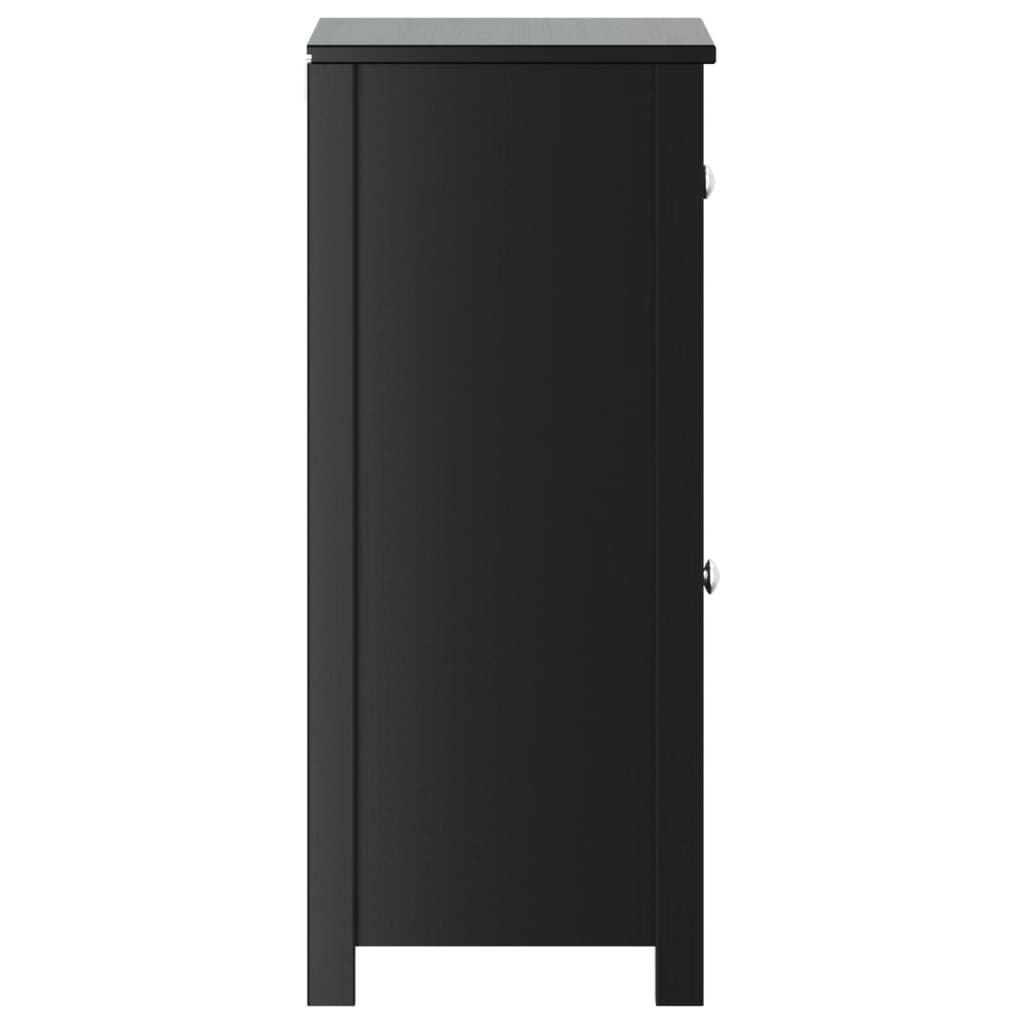 Baderomsskap BERG svart 40x34x80 cm heltre furu vidaXL