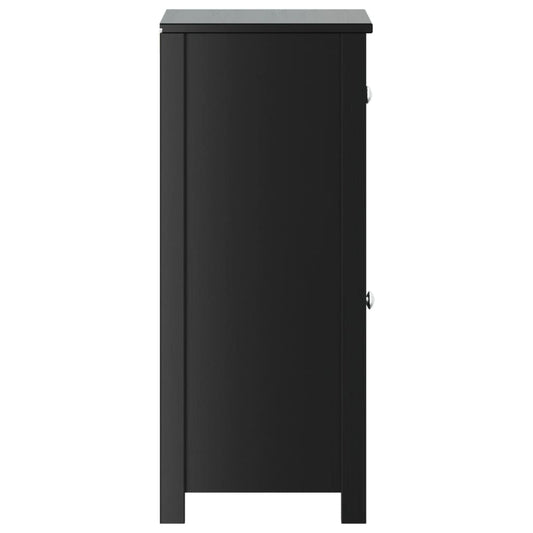 Baderomsskap BERG svart 40x34x80 cm heltre furu vidaXL