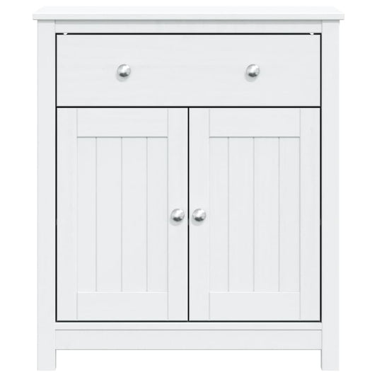 Baderomsskap BERG hvit 69,5x34x80 cm heltre furu