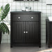Baderomsskap BERG svart 69,5x34x80 cm heltre furu vidaXL