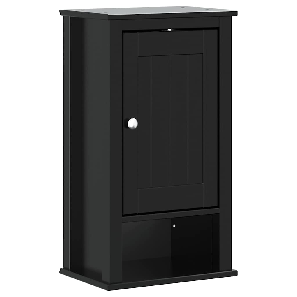 Baderomsskap BERG svart 40x27x71,5 cm heltre furu vidaXL