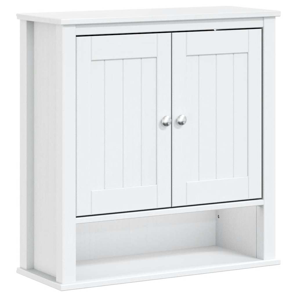 Baderomsskap BERG hvit 69,5x27x71,5 cm heltre furu vidaXL