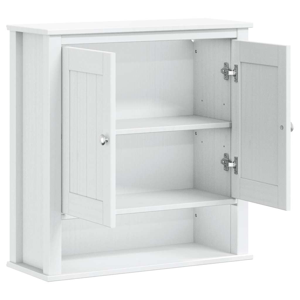 Baderomsskap BERG hvit 69,5x27x71,5 cm heltre furu vidaXL