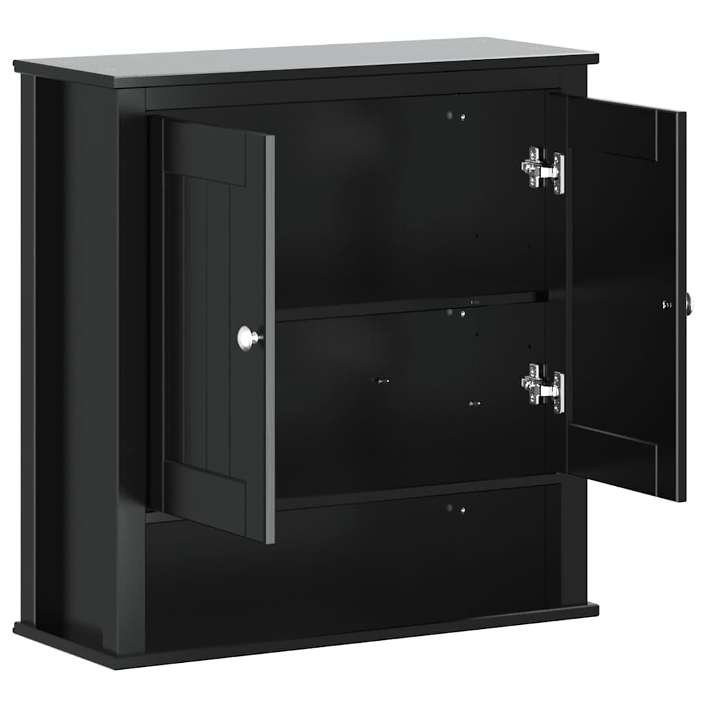 Baderomsskap BERG svart 69,5x27x71,5 cm heltre furu vidaXL