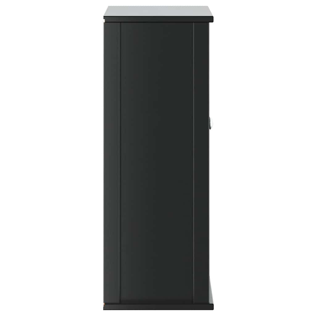 Baderomsskap BERG svart 69,5x27x71,5 cm heltre furu vidaXL
