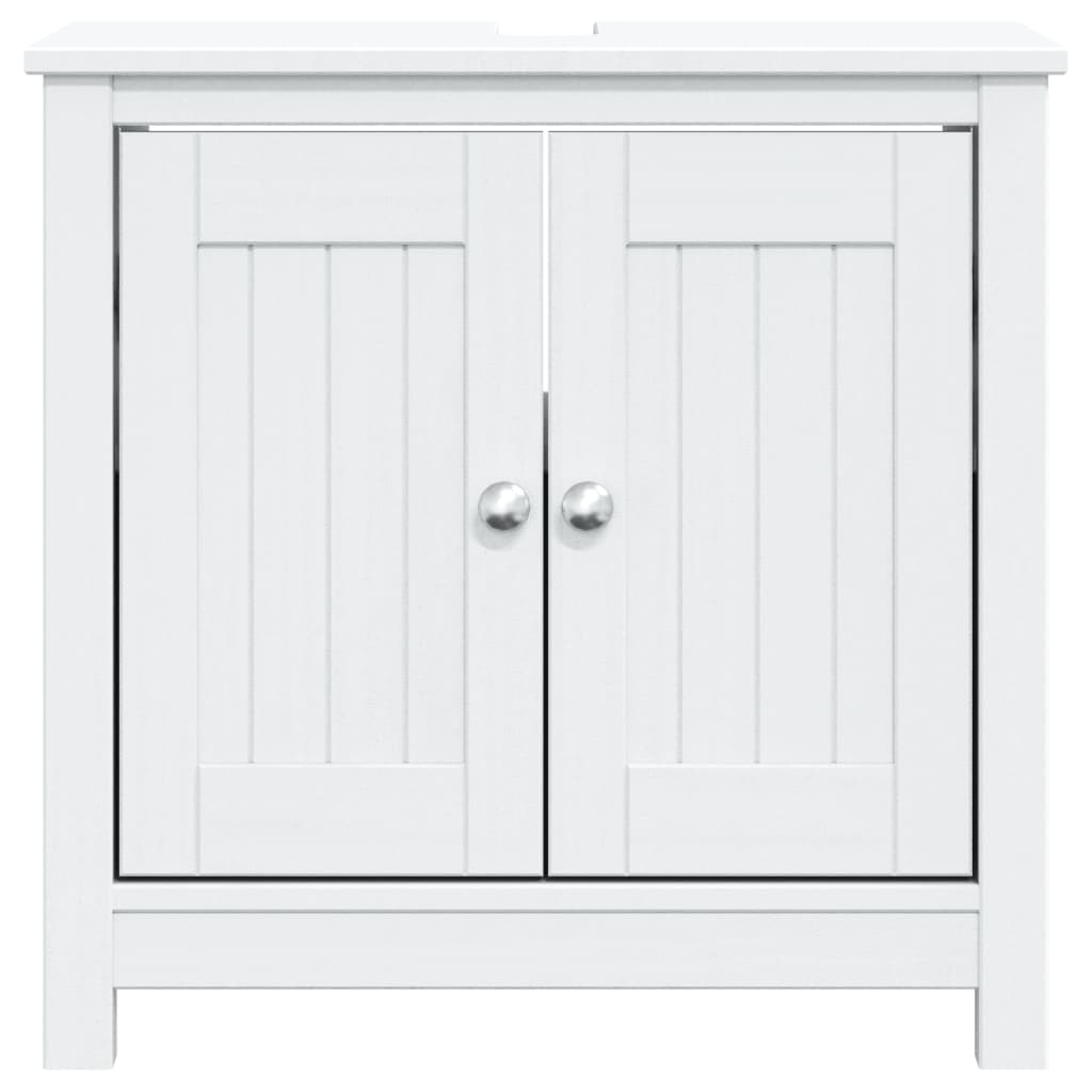 Baderomsskap BERG hvit 60x34x59 cm heltre furu vidaXL