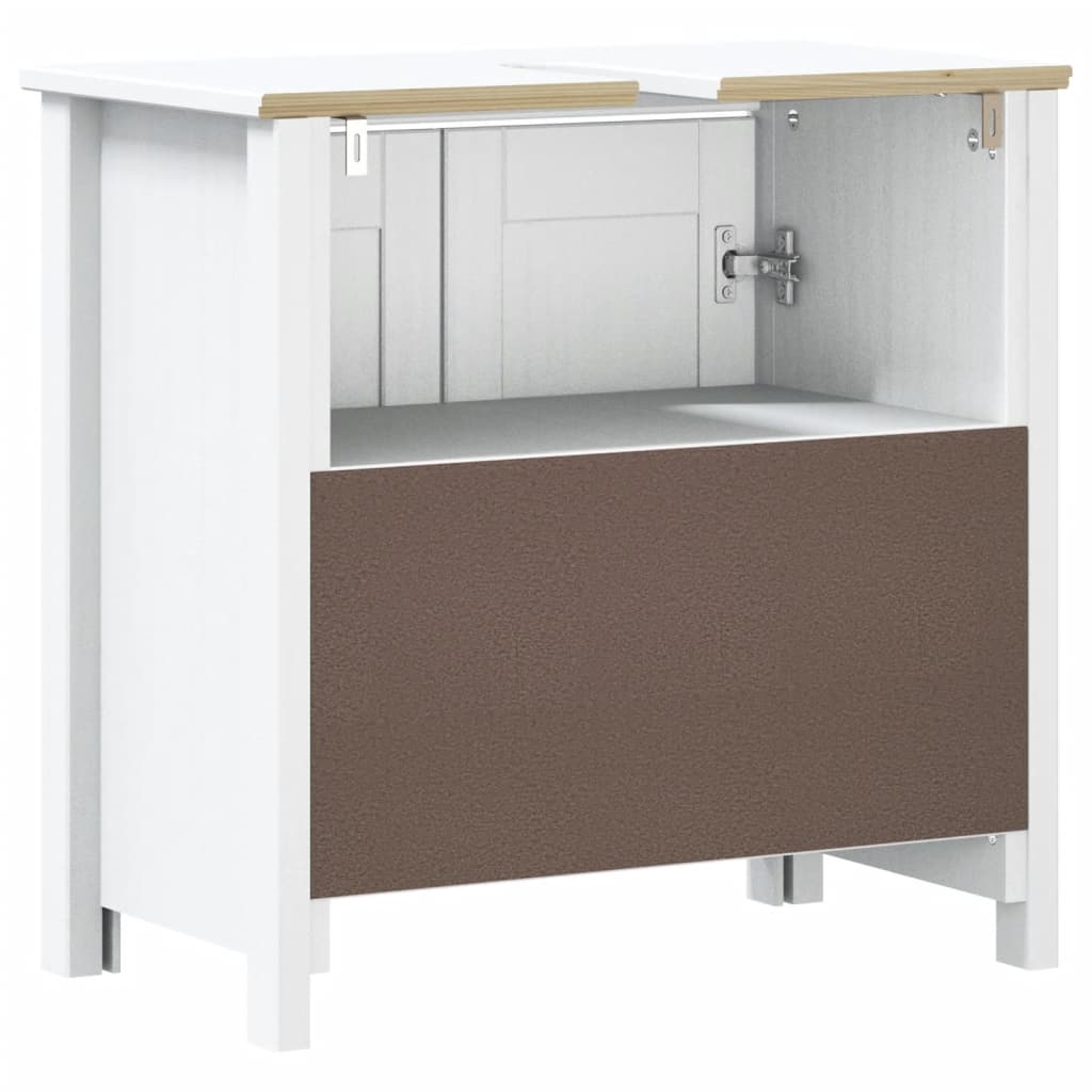Baderomsskap BERG hvit 60x34x59 cm heltre furu vidaXL