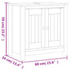 Baderomsskap BERG hvit 60x34x59 cm heltre furu