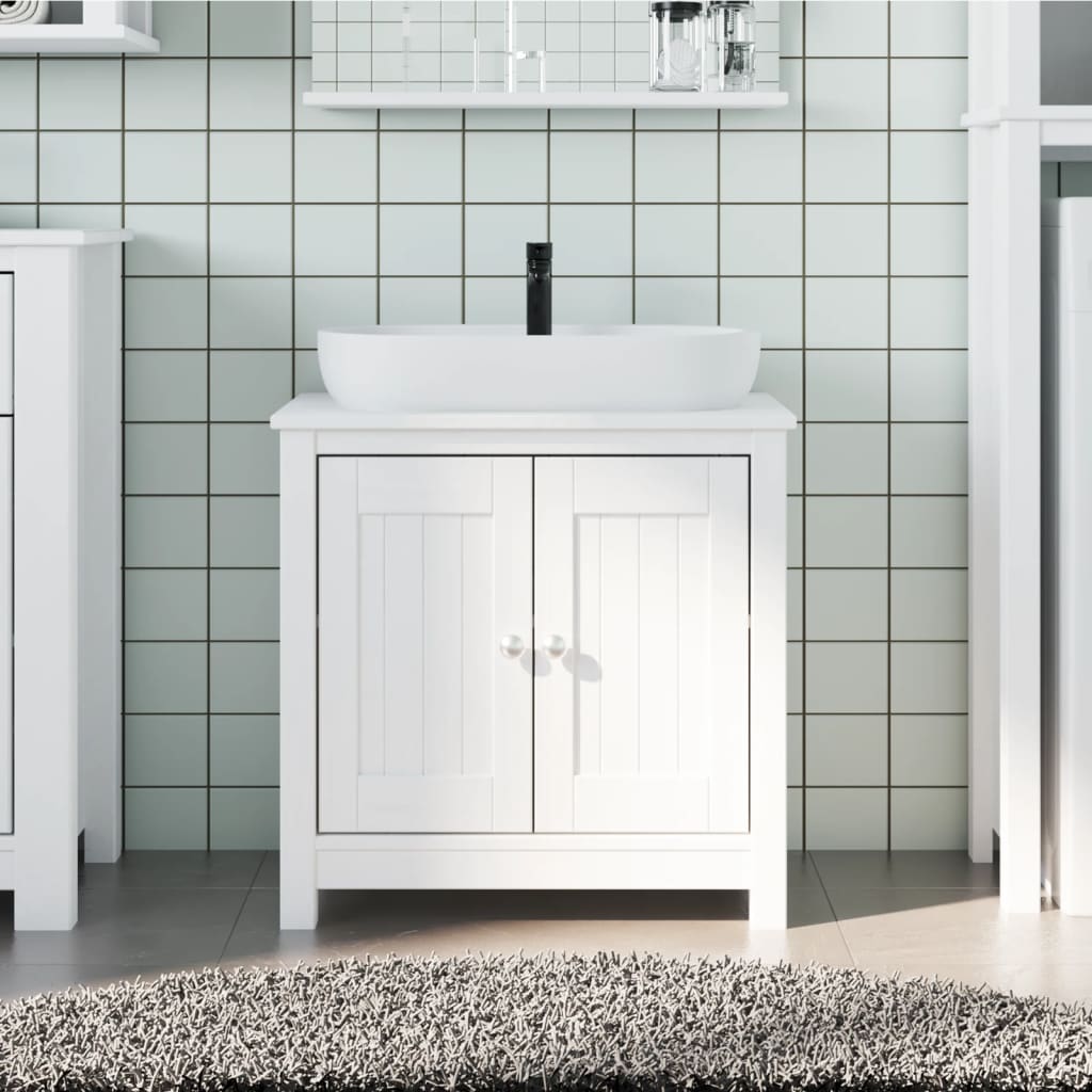 Baderomsskap BERG hvit 60x34x59 cm heltre furu vidaXL