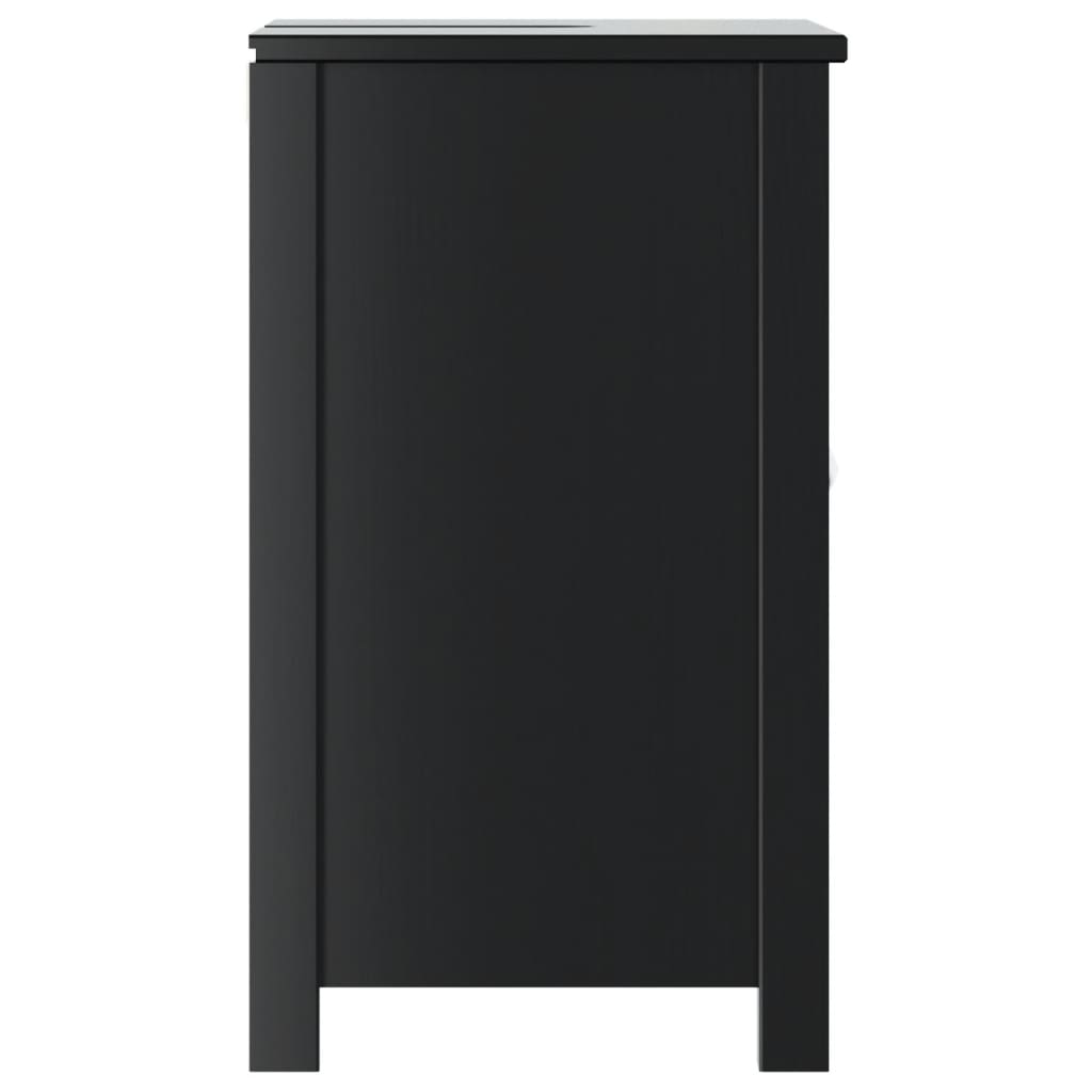 Baderomsskap BERG svart 60x34x59 cm heltre furu